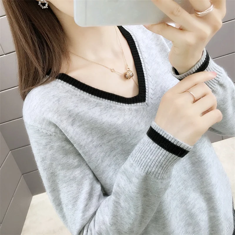 

Small rooms at 5132 (zhong) 4 new autumn color clamping v-neck long-sleeve dress set of render sweater 45