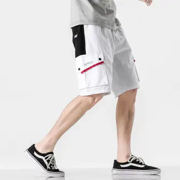 

Cargo Shorts Men 2020 Bigger Pocket Korea Summer New Casual Loose Short Trouers HIP HOP Streetwear Sport