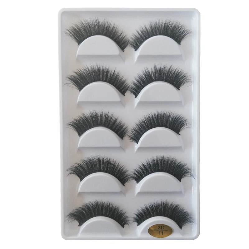 Faux Mink Eyelashes Extension Russian Cosplay Strip Lilly Thick 15mm Faux Mink Eyelashes Bulk Case Box with Customer