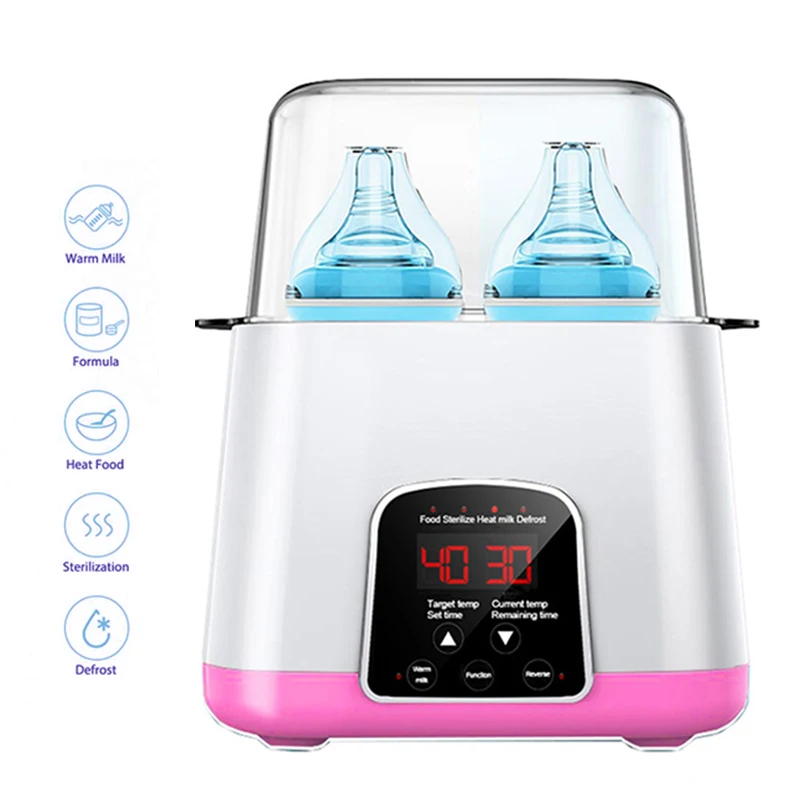 

6 in 1 Smart Automatic Intelligent Thermostat Baby Bottle Warmers Disinfection 110V-220V Electric Fast Warm Milk & Sterilizers