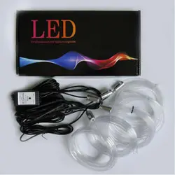 6 кабель-удлинитель RGB Оптическое волокно Атмосфера лампы дистанционное управление/App управление салона свет окружающего света