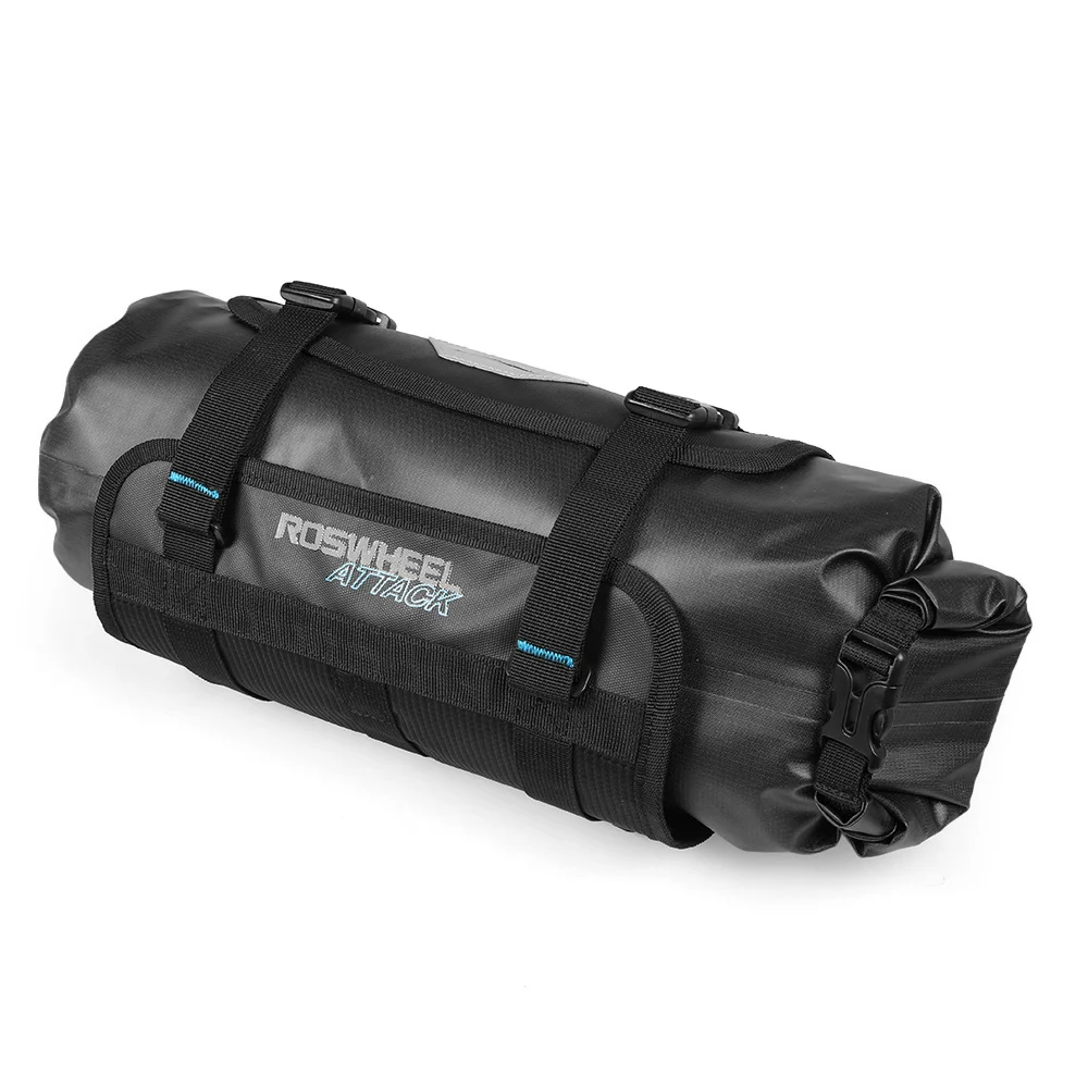 

ROSWHEEL Waterproof Bicycle Bag MTB Mountain Road Bike Front Frame Handlebar Pannier Dry Bag with Roll Top Closure 3L-7L