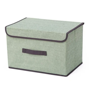 

Storage Boxes with Lids No Smell Polyester Fabric Clear Storage Baskets Containers Bins with Double Cover Organizer