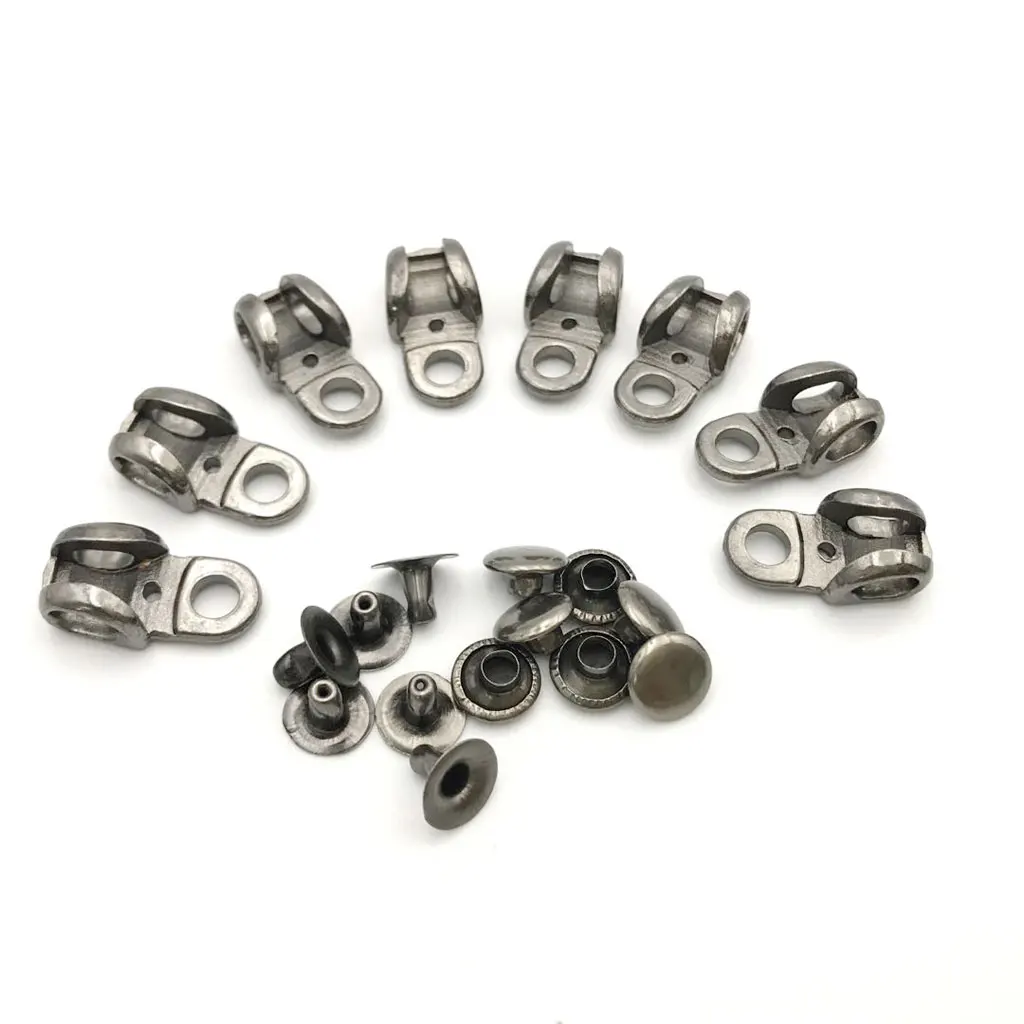 20 Pcs/Lot Shoe Lace Hooks Shoe Repair Accessory Boot Hooks Lace Fittings With Rivets for Repair/Camp/Hike/Climb Accessories