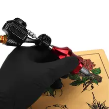 MeterMall черный узор роторная тату машина шейдер и лайнер алюминиевая Татуировка роторная ручка мотор Пистолет наборы поставки для художников