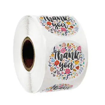 

500PCS Round "THANK YOU " Stickers seal labels Labels stickers scrapbooking for Package stationery sticker for party activity