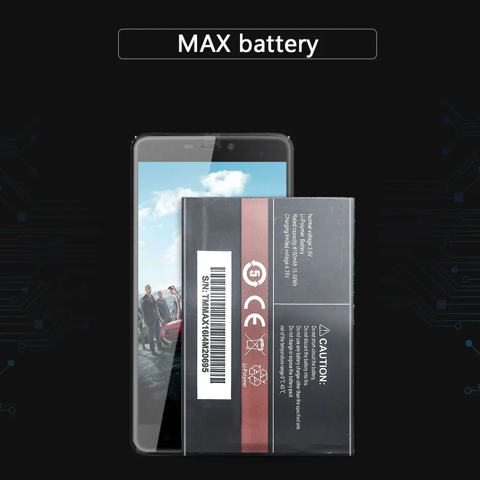 Литий-полимерный аккумулятор для телефона CUBOT MAX 4100 мАч | Мобильные телефоны и
