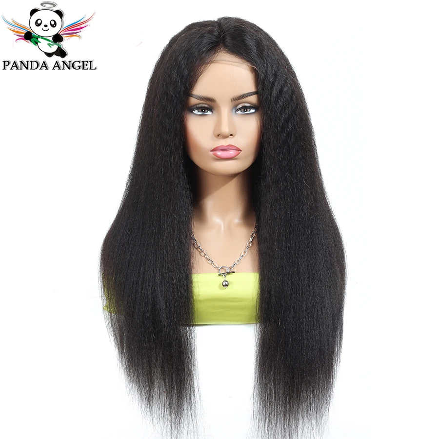 

Panda Brazilian Kinky Straight Human Hair Lace Front Wigs For Black Women 10-28Inch 150% Density Remy Lace Front Human Hair Wigs
