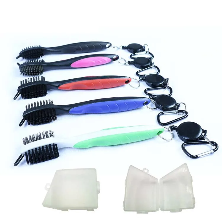 

Golf Putter Wedge Ball Groove Cleaner Kit Cleaning Tool Golf Club Brush Golf Groove Cleaning Brush 2 Sided Golf Accessories