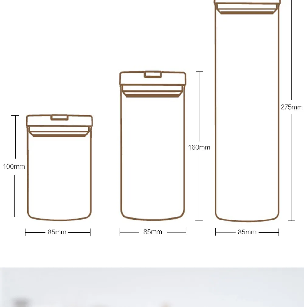 Оригинальный xiaomi Стеклянная емкость для хранения герметичные снеки их сухофруктов Кухня Классификация еда влагостойкие коробка для