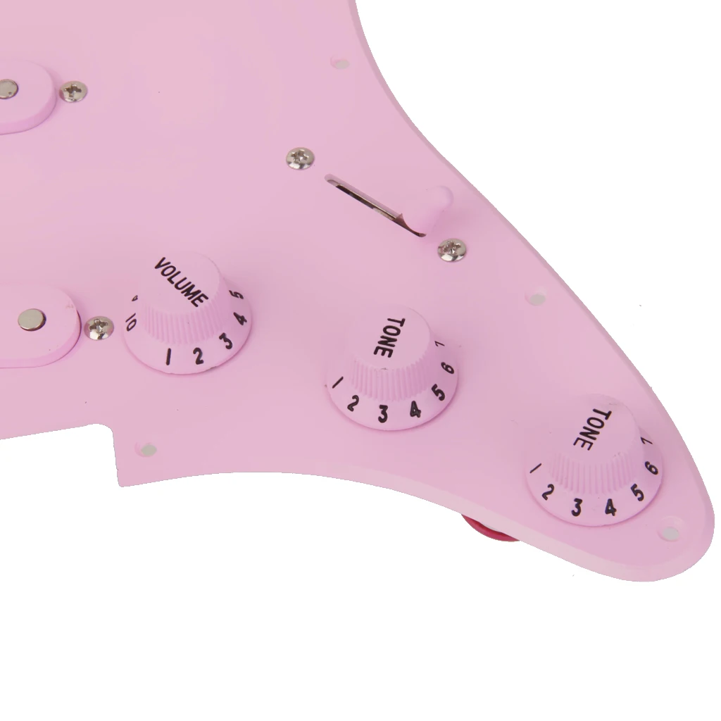 1 шт. Prewired загружен Pickguard W/ручка звукоснимателя для электрогитары части розовый