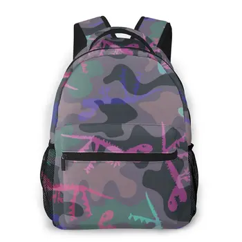 

NOISYDESIGNS Backpack Simple Multi-Function Camouflage Animals Dinosaur Pattern Ladies Backpack Travel Girls Mochilas Mujer 2020