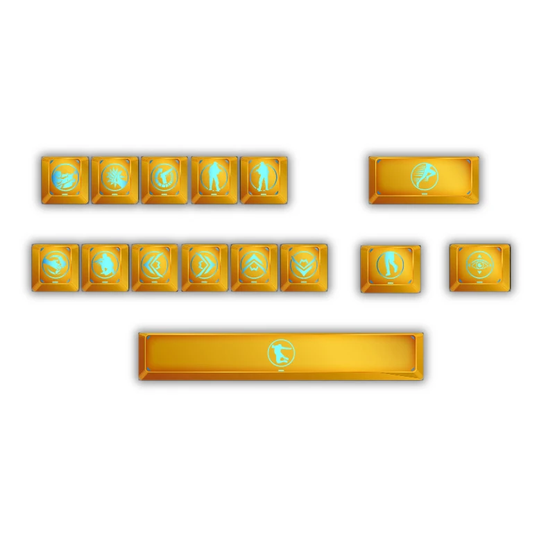 Gaming Key Cap 15 Key Game Teclado Key Cap For Mechanical Keyboard Backlit For Most 104-Key Cross-Type Spindle Easy Installation