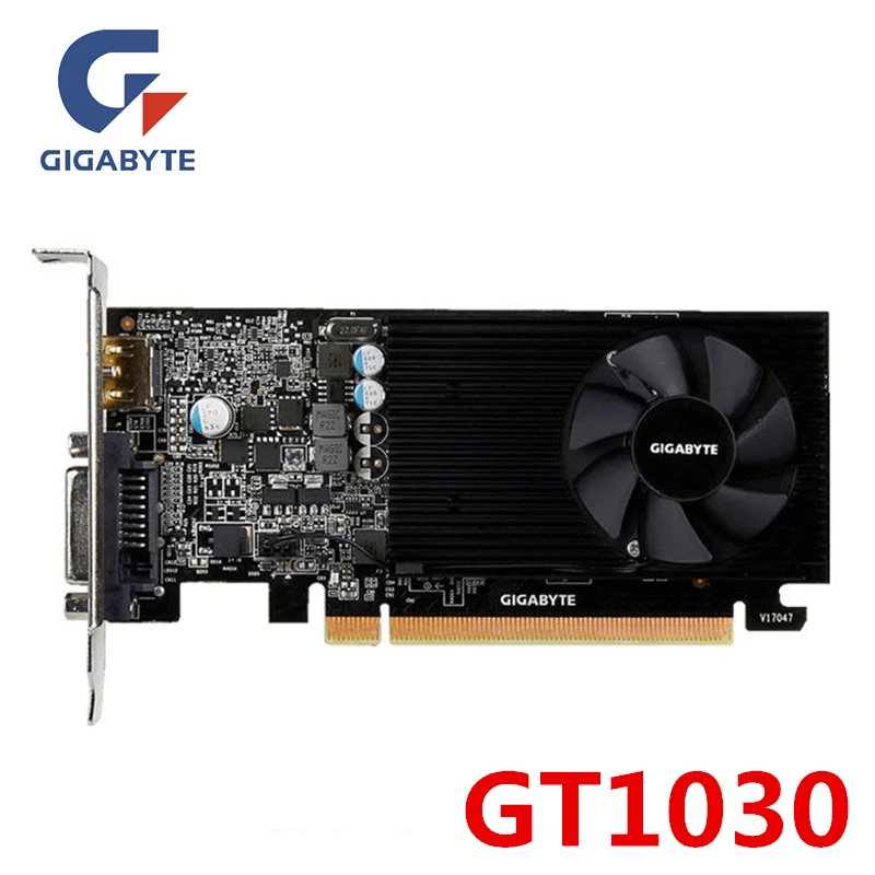 Gigabyte GT 1030 2GB grafik kartları nVIDIA Geforce GT1030 2GB düşük profilli kartları Mini GPU bilgisayar ITX MATX ATX HTPC