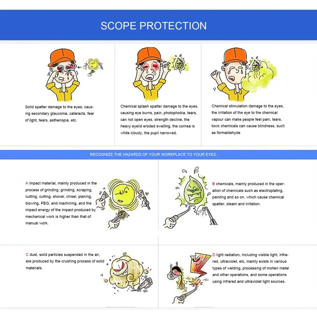 Защитные очки с защитой от ультрафиолета, анти-ударные очки для лаборатории на рабочем месте, очки для глаз из поликарбоната, легкие очки с защитой от пыли