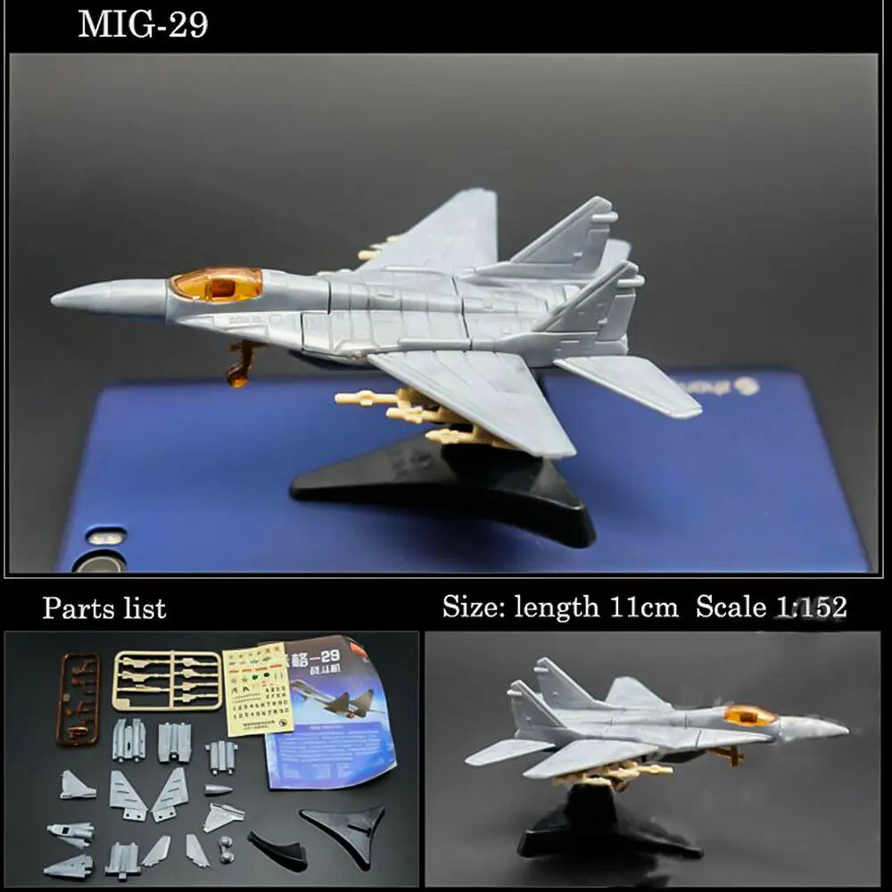Сборная модель истребителя Mikoyan MiG 29 Fulcrum 4D коллекционная головоломка фигурка