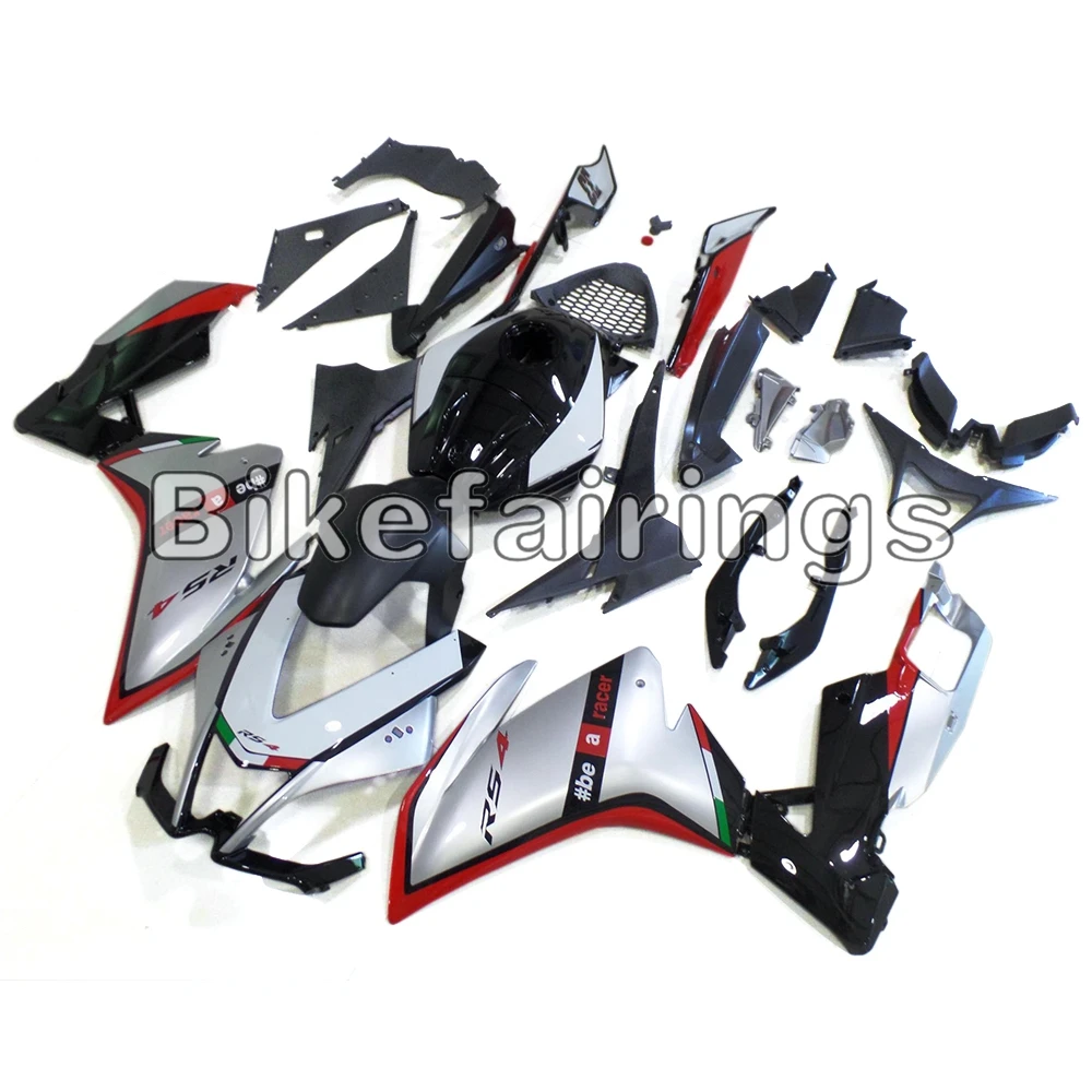 

Complete Plastic Fairing Kit For Aprilia RS125 / RS4 50 2012 2013 2014 ABS Injection Silver Red and Black Motor Bike Fairings