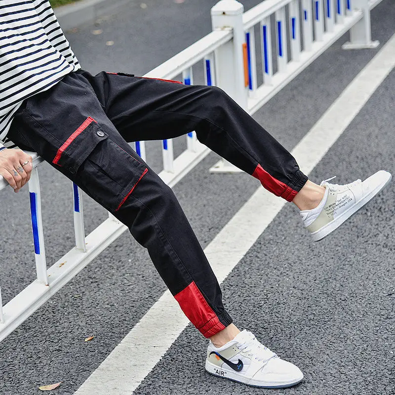 Гонконгский стиль мужские повседневные брюки, рабочая одежда, брюки, свободные вязки, Harun модный бренд