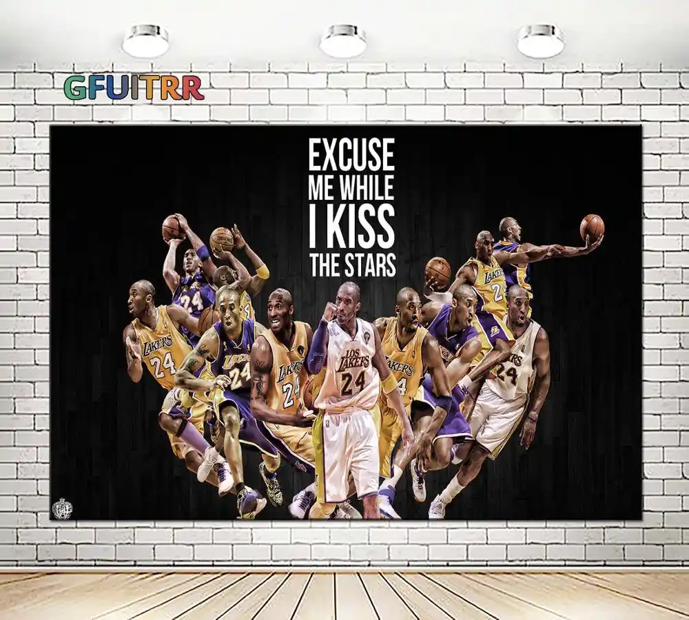 Gfuitrr Kobe Bryant Photography Backdrop Basketball Theme