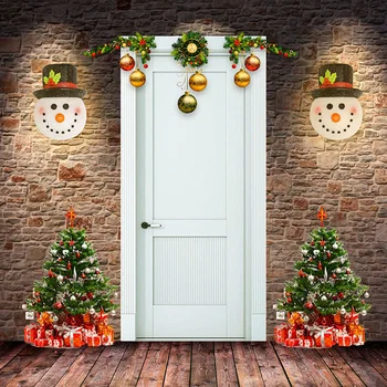 

Christmas snowman head lampshade door hanging VA snowman wall lamp hanging street lampshade corridor lampshade