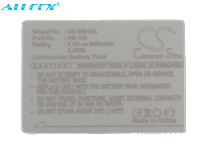 NB 10L аккумулятора Cameron Sino 800 мАч для Canon PowerShot G1 X SX40 HS|Цифровые аккумуляторы| |