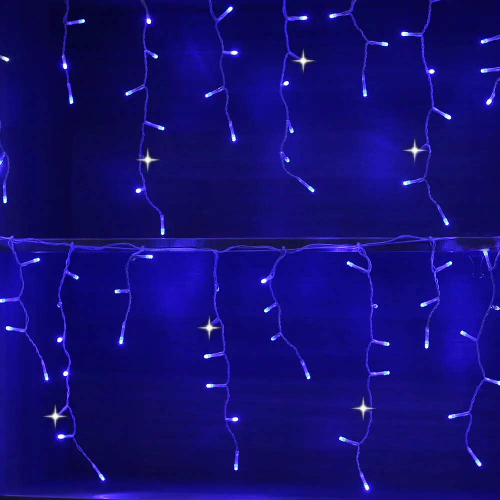 Рождественский 300LED занавес Мерцающая сосулька струнный светильник свисающий, 6 м Сказочный светильник на открытом воздухе Свадебные праздничные вечерние занавески украшения