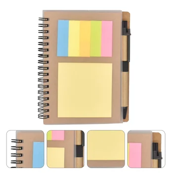 

1 Set Sticky Note Combination Kraft Paper Portable Practical Sticky Notebook Sticky Book Sticky Note for Office School Teacher