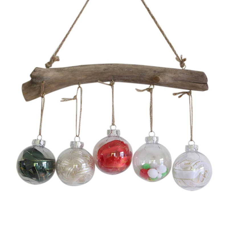

Christmas Romantic Design Christmas Tree Pendant Hanging Decorations Ball Transparent Plastic Christmas Clear Bauble Ornament