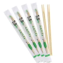 100 пар Китайский одноразовые, в индивидуальной упаковке натуральные бамбуковые палочки для еды