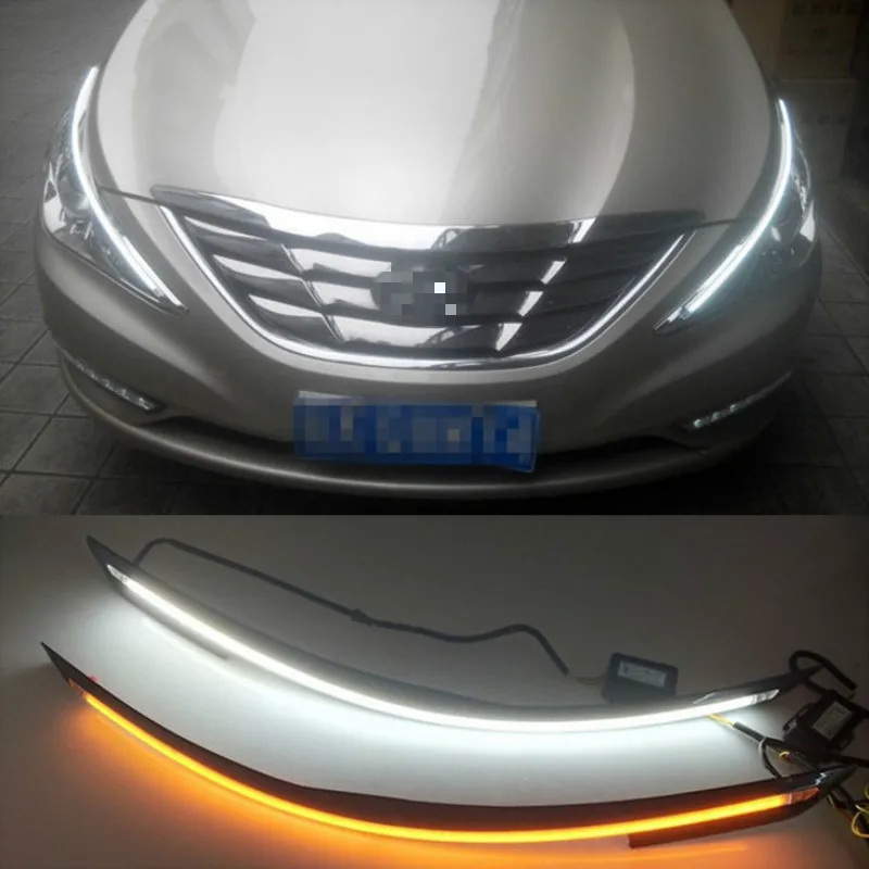 1 Pair 12v Car LED DRL for Hyundai I45 Sonata 2011 2012 2013 2014 Daytime Running Lights Driving Sonata 8 Fog Lamp