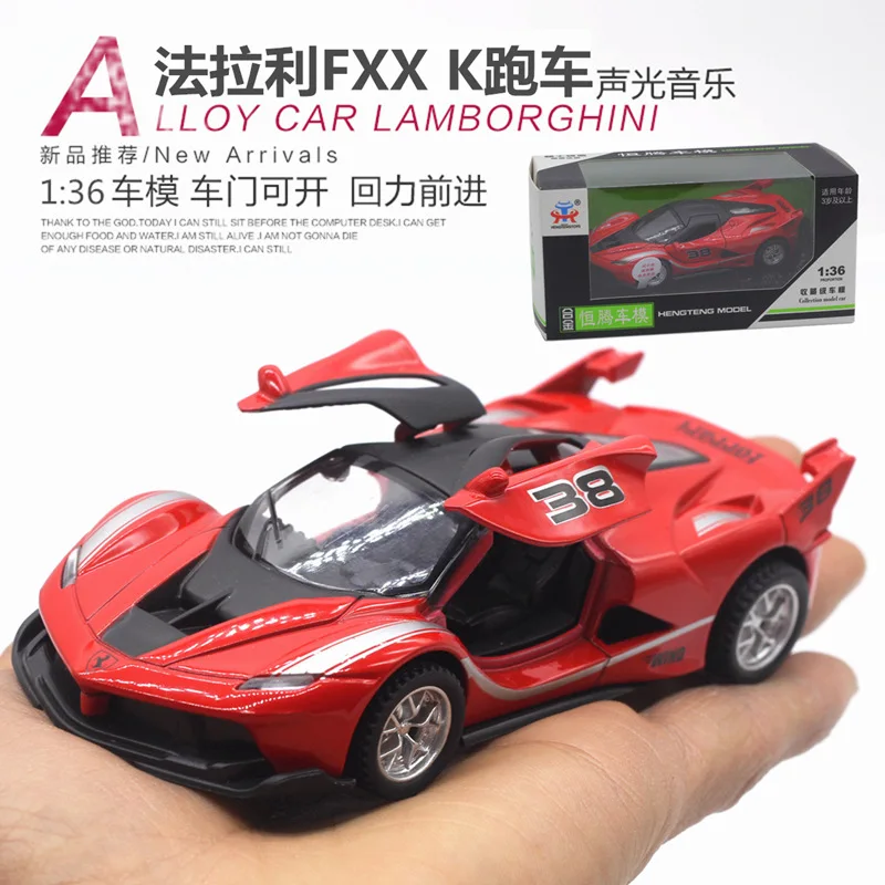 1: 36 Farah fxx k модель спортивного автомобиля Модель автомобиля из сплава голосовой светильник Детская игрушка автомобиль стиль