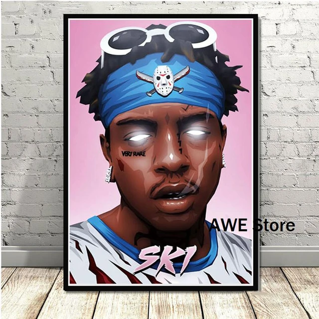 Generel skrue parfume Poster And Prints Ski Mask The Slump God Rapper Hip Hop Music Singer Star  Art Paintings Wall Pictures For Living Room Home Decor _ - AliExpress Mobile