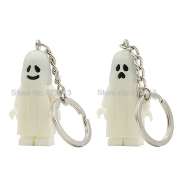 

Ghost Keychain or Figure Luminous Doll Set Gloom In The Dark Zombie Halloween Building Blocks Bricks Gift Toys for Children