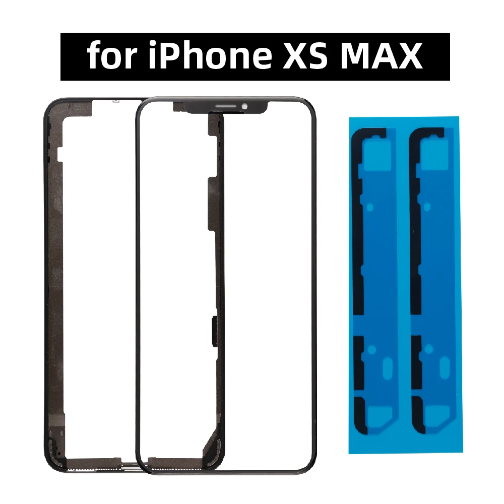 

100% AAA Touch Panel Replacement For iPhone X XS Front Outer Screen Glass Lens With Frame bezel Repair parts