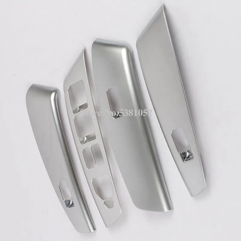 

For Hyundai Ix35 2013 2014 ABS Chrome Trim Car Window Lift Switch Button Armrest Decoration Cover 4pcs/set Car Interior Moldings