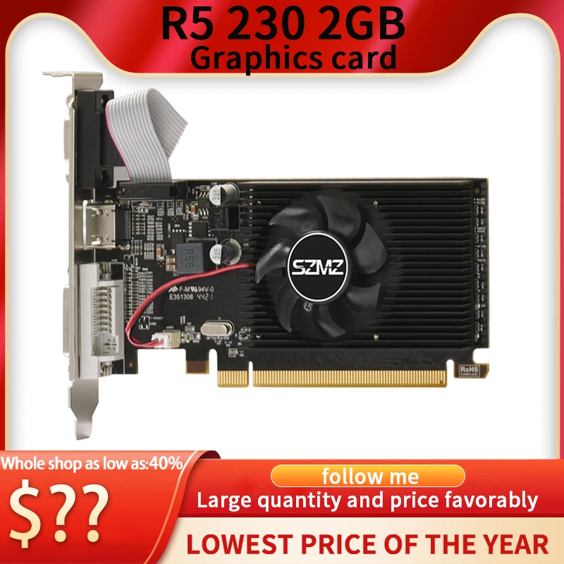 SZMZ R5 230 2 Гб видеокарта DDR3 64 бит портативная хорошая производительность