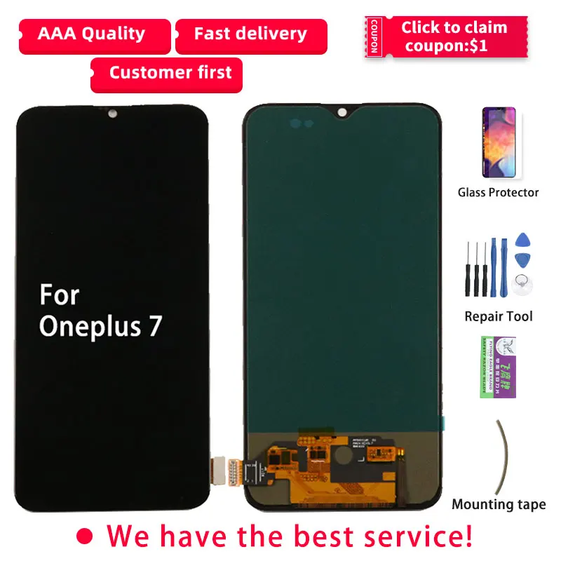 

Original LCD For Oneplus 7 Display Touch Screen With Frame Digitizer Assembly For Oneplus 7 LCD Display