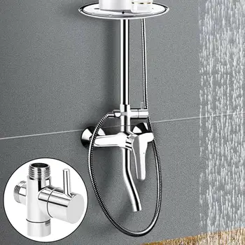 

1pc 3 Way T-adapter Brass G1/2" Tee Connector With Valve Shut For Bath off Shower Bidet Sprayer Shower Diverter Toilet Head D3K9