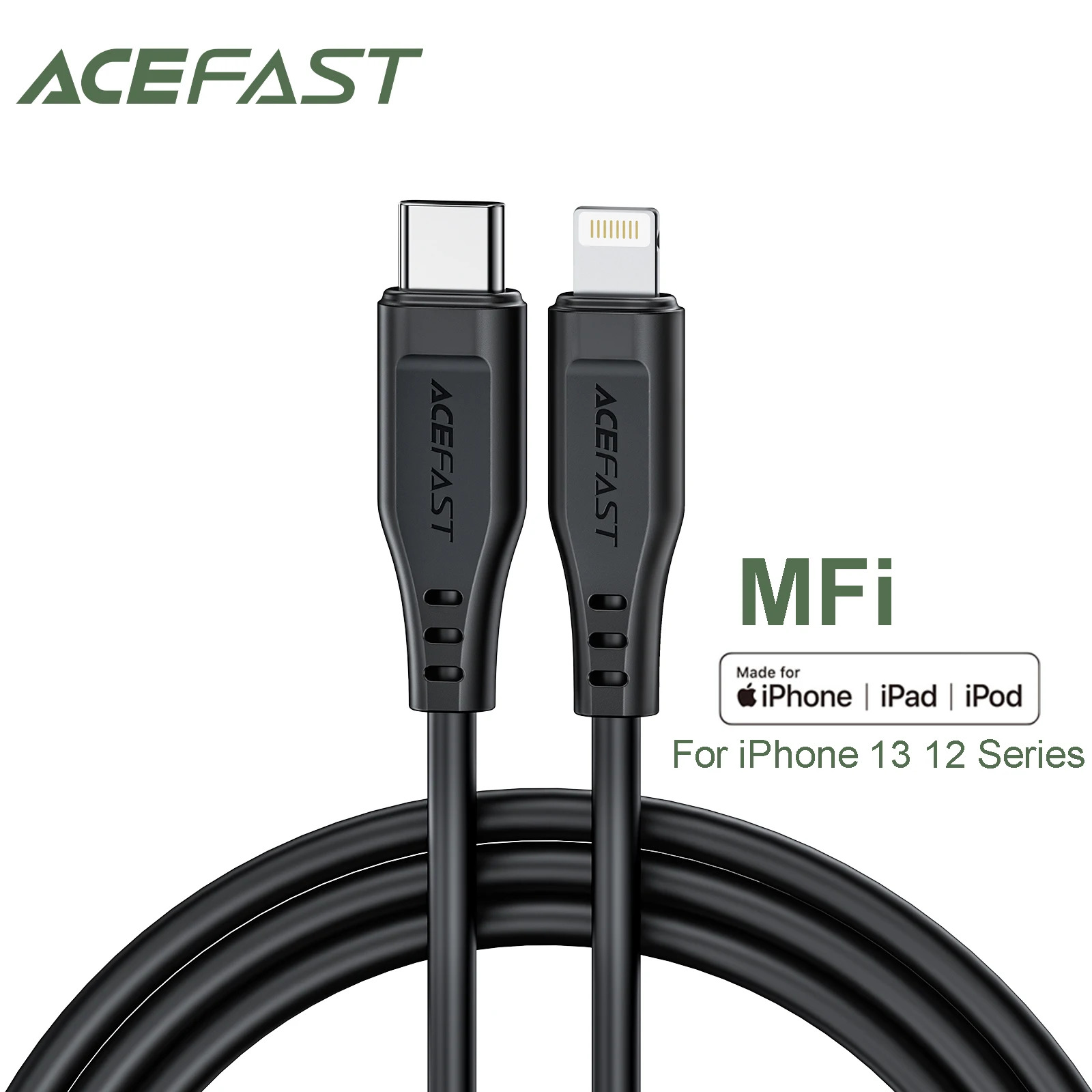 

ACEFAST PD30W MFi USB C to Lightning Cable For iPhone 13 12 Pro Max 3A Fast Charging USB Type C Wire Cables For Macbook iPad Pro