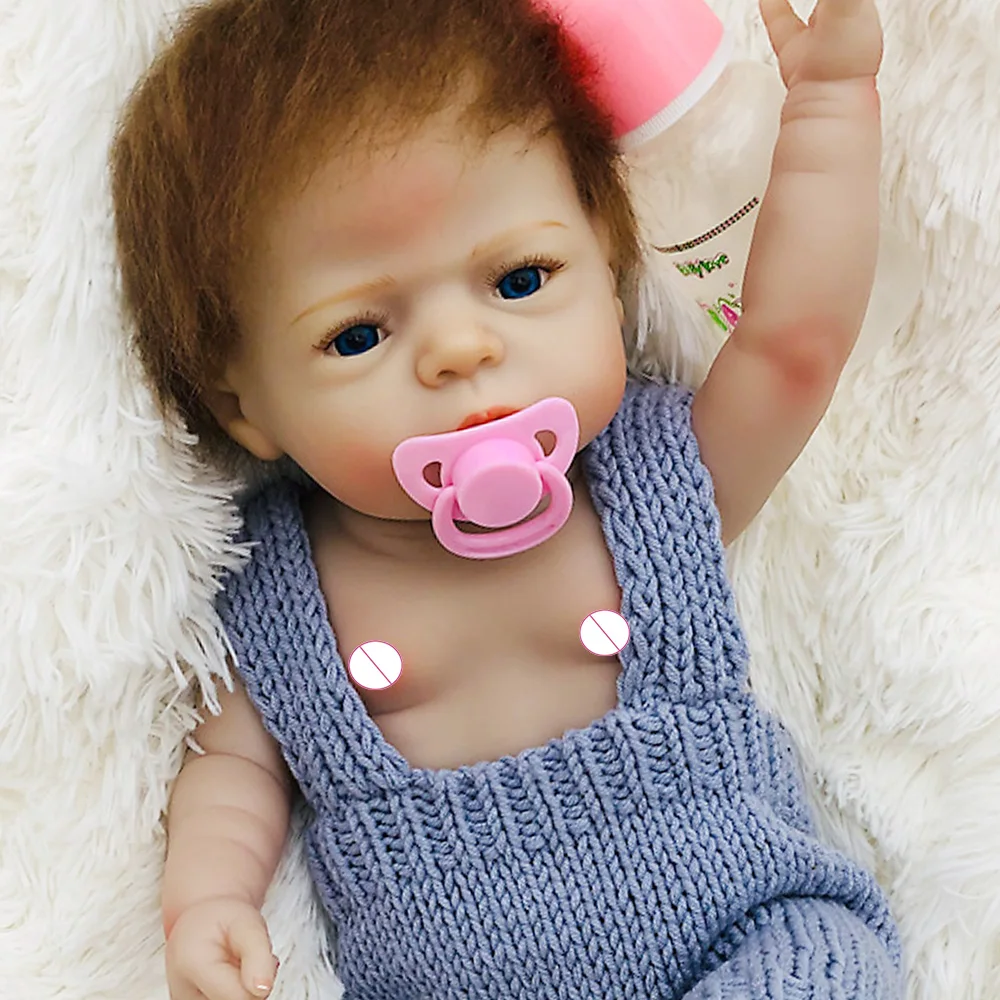 Всего тела силиконовая Возрожденный ребёнок кукла девочка младенец получивший новую жизнь живой bonecas 22 "55 см bebes кукла трансфер до reborn bonecas