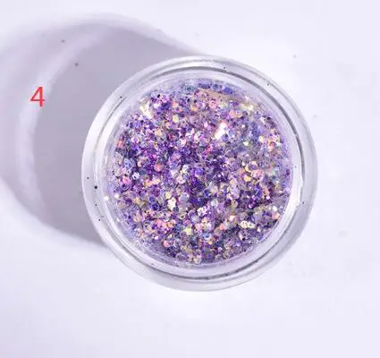 purple Порошок для ногтей 1 баночка/коробка 10 мл кончик для ногтей 16 цветов микс 0,2-2 мм блеск для ногтей тонкий порошок для дизайна ногтей Декоративный гель для ногтей Лазерная пудра - Цвет: purple