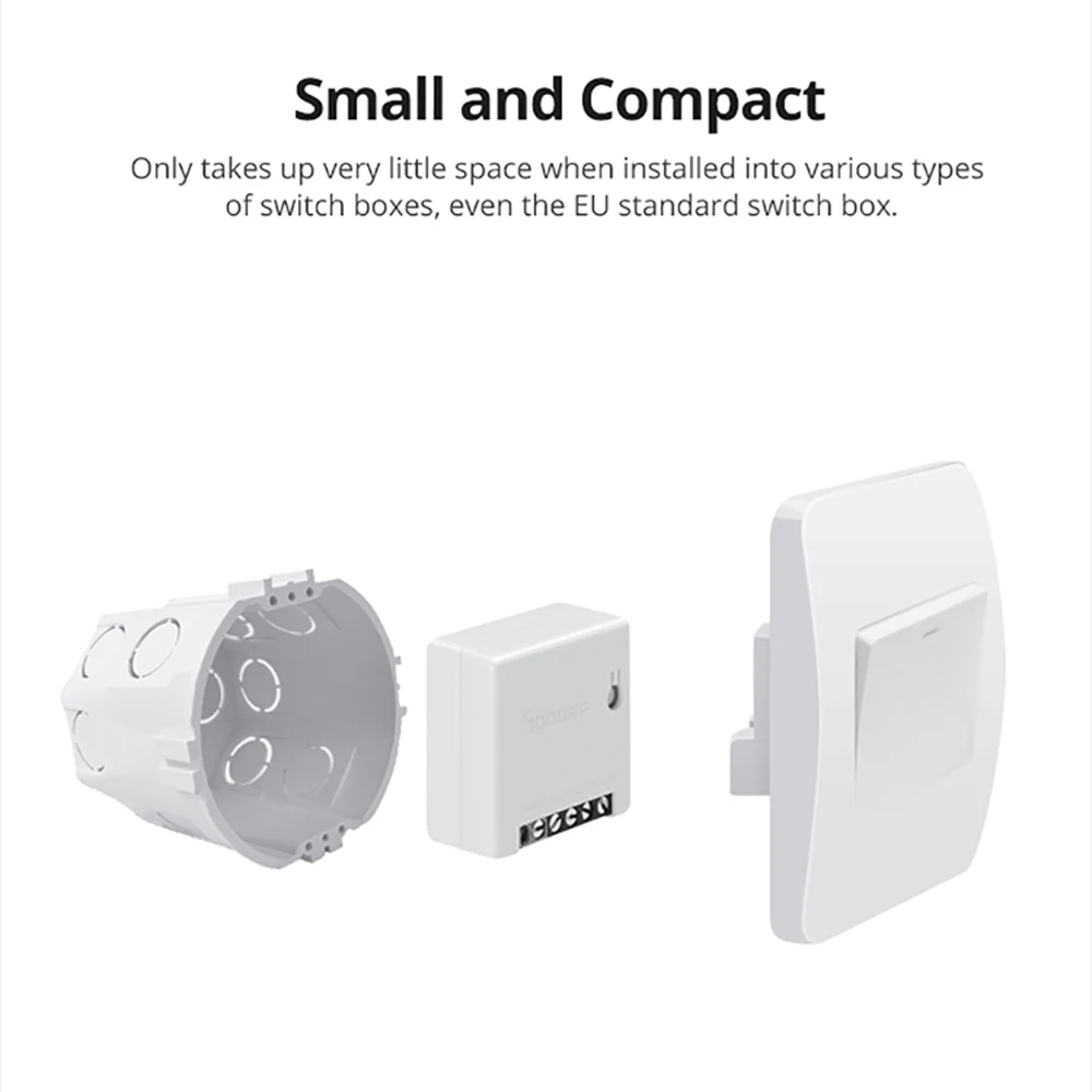 Интеллектуальный выключатель света SONOFF MINI2 переключатель Wi Fi Поддержка APP/LAN