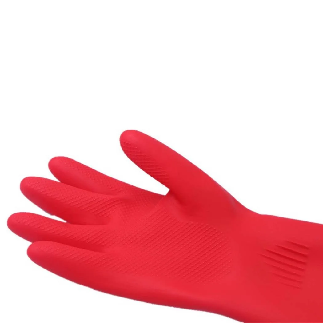 Kitchen Washing GlovesLatex Long Oil Proof Waterproof Dishwashing Durable Gloves Household Chores Cleaning Tool 38cm