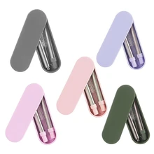 Телескопические Складные Многоразовые трубочки из нержавеющей стали складные телескопические металлические переносные соломы с чехол для путешествий и офиса