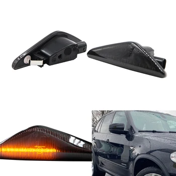 

2pc Smoked LED Dynamic Turn Signal Light Side Marker Lamp Sequential Indicator Light For BMW X3 F25 X5 E70 X6 E71 E72 2008-2014