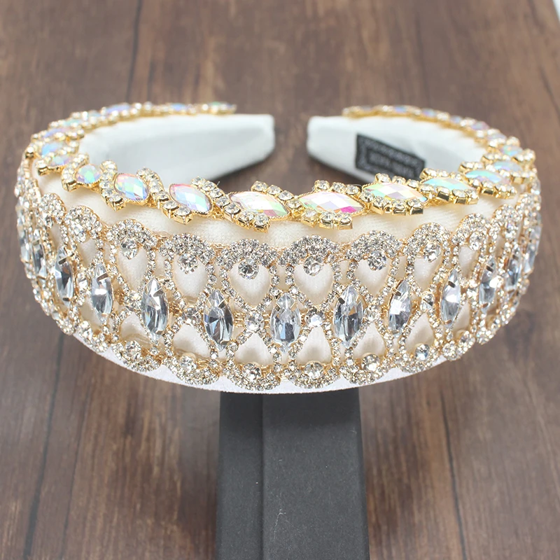 Sparkly Big Padded Rhinestones Headbands Full Crystal Luxurious Limited