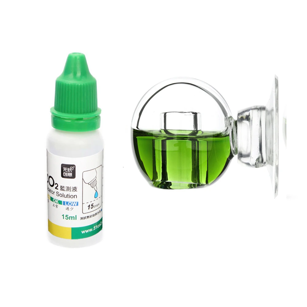 Стекло Co2 Капля Checker с 4dkh/PH раствором Orb CO2 PH мяч долгосрочный индикатор монитор тестер для посаженных аквариумов - Цвет: Orb Cheker Kits