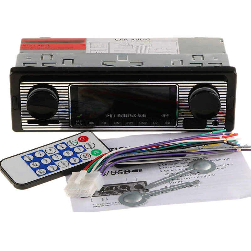 Автомобильный Bluetooth радиоприемник Mp3Player стерео Usb Aux Classic Car Stereo o|CD-плеер для авто| |
