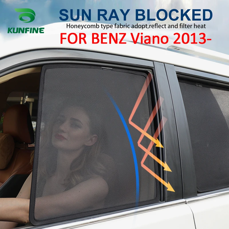 Magnetic Car Window Sun Shade Mesh Shade Blind For BENZ Viano 2013-