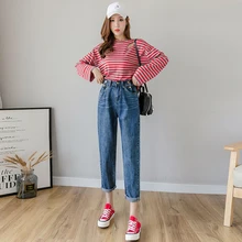 Осенняя одежда, новинка, высокая эластичная талия, ins, 5 Зерен пряжки, Xuan, ковбойские женские шаровары, шаровары, штаны для отдыха